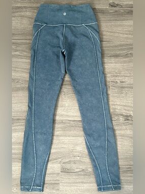 lululemon athletica faded denim blue high-rise leggings